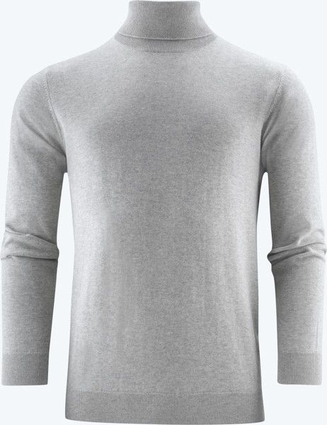 Men's Turtleneck Pullover James Harvest | Ashland Turtle - Grey Melange / 3XL