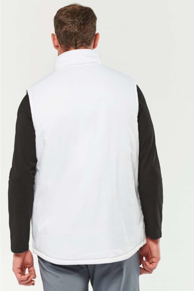 Unisex Padded Multi-Pocket Polycotton Vest - White / M