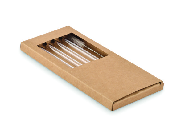 4 reusable glass straws Glaw
