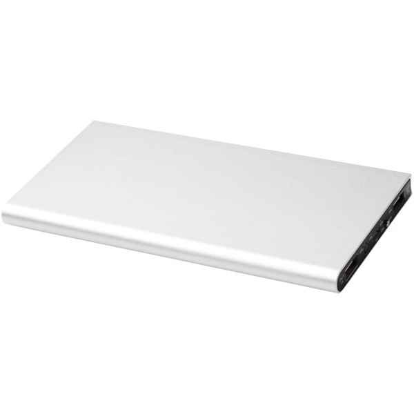 Plate 8000 mAh Aluminium-Powerbank - Silber