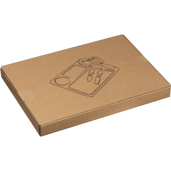 Bamboo cheese set FORTUNATO - Beige