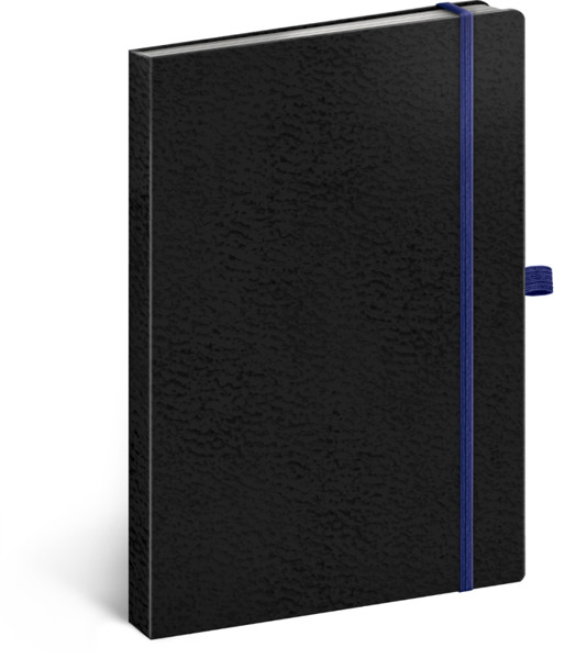 Notique Notes Vivella Classic Černý/Modrý, Tečkovaný, 15 x 21 cm