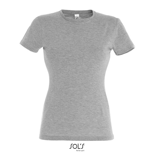 MISS T-SHIRT SENHORA 150g - Cinzento Dois TonsS