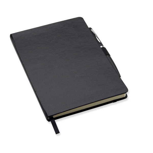 A5 notebook with pen 72 lined Notaplus - Black