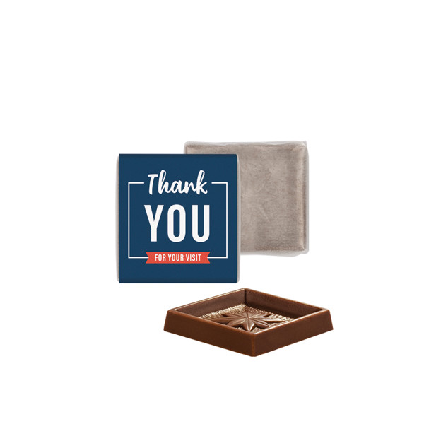 Chocolate square in jarsine paper