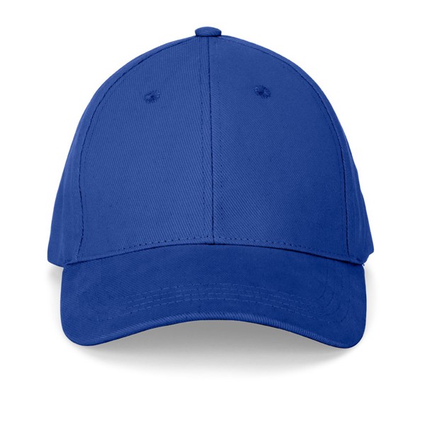 NATHAN. Čepice ze 100% bavlny (260 g/m²) se 6 panely - Královská Modrá