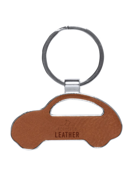 Keyring Behok, Rectangle - Brown