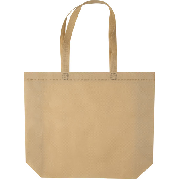 Non woven bag with bottom gusset - Beige