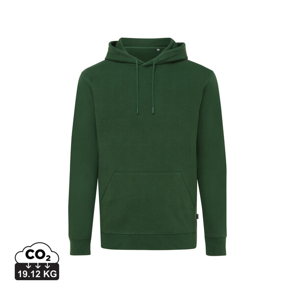 Mikina s kapucí Iqoniq Jasper z recykl. bavlny - Forest Green / XS
