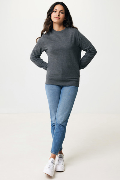 Iqoniq Denali recycled cotton crew neck undyed - Heather Anthracite / XXXL