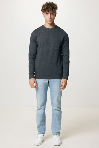 Iqoniq Denali recycled cotton crew neck undyed - Heather Anthracite / XXXL