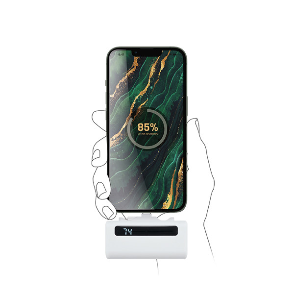 BATTERIE EXTERNE POWER BANK COMPACT 5000 mAh EN rABS