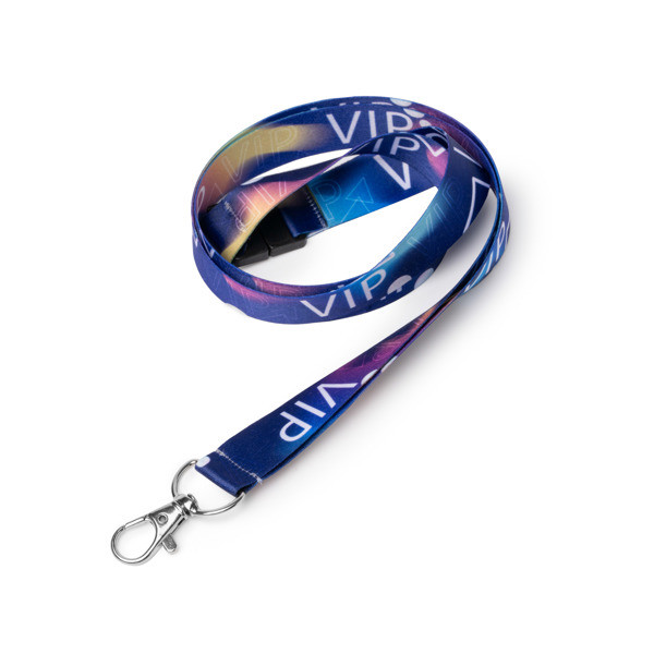 Lanyard personalizado de poliéster con mosquetón y cierre de seguridad