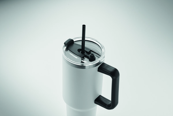 Kozarec Suma iz recikliranega nerjavečega jekla, 1200 ml - Bela