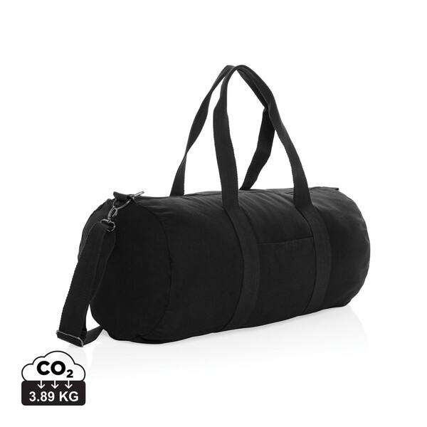 Nefarbená víkendová taška Impact z 285g rec. canvas AWARE™ - Čierna