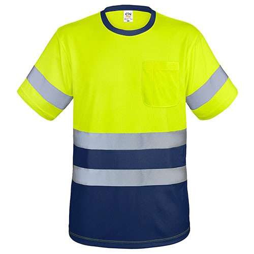 T-SHIRT WITH POCKET AND REFLECTIVE BANDS "KRZ"