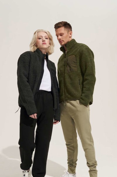 Sol's Fury - Unisex Sherpa Jacket - Shear Beige / Beige / XL