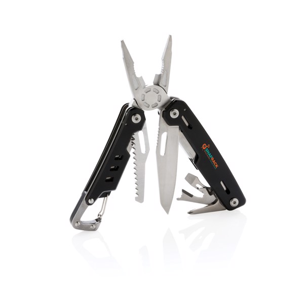 Solid Multitool mit Karabiner - Schwarz