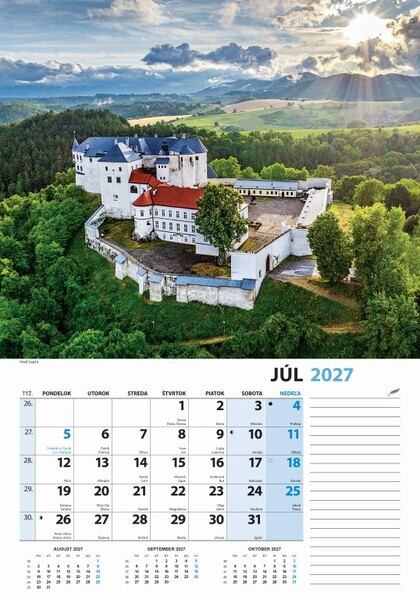 Nástenný Kalendár Slovensko Z Výšky 2027