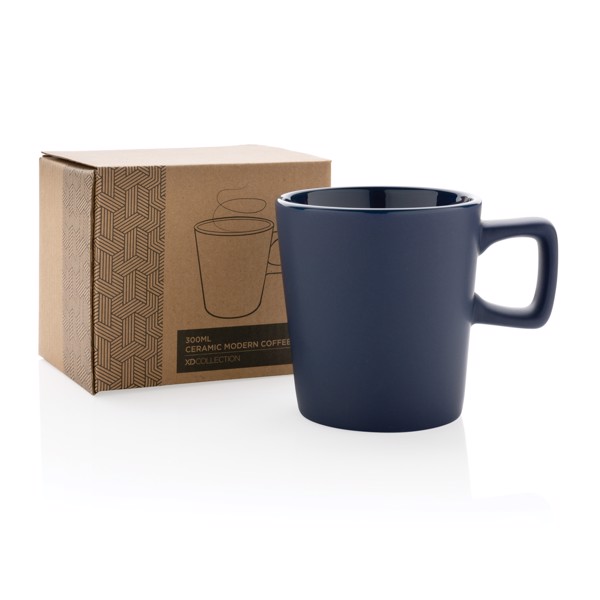 Mug 300ml en céramique au design moderne - Bleu Marine