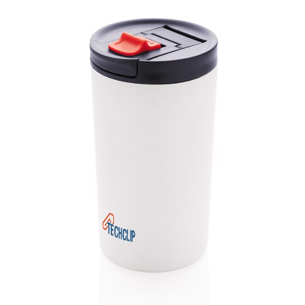 Double wall vacuum leakproof lock mug 300ml - White / Blue