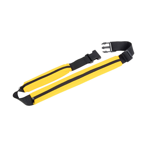 Elastische Hüfttasche Mit 2 Taschen Und Verstellbarem Gürtel - Gelb