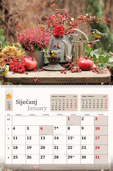 Preklopni zidni kalendar – Dani u vrtu
