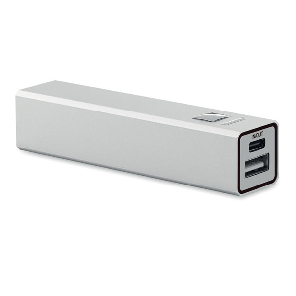 Power bank 2600 mAh Poweraluc - Matt Silver