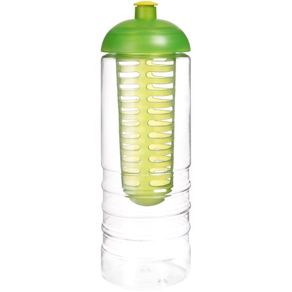 H2O Treble 750 ml lahev s infuzérem a kupolovitým víčkem - Průhledná / Limetka
