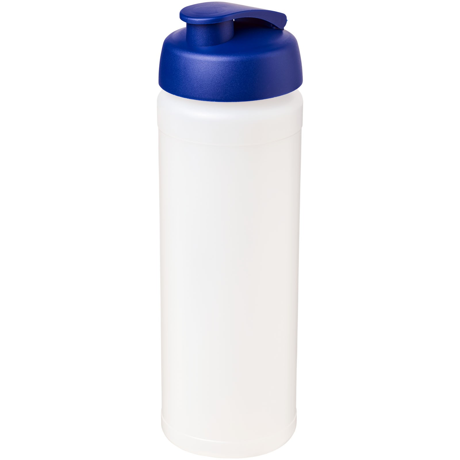 Sportovní láhev s vyklápěcím víčkem Baseline® Plus grip 750 ml - Průhledná / Modrá