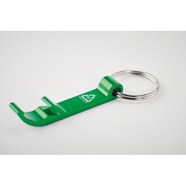 Ovikey key ring,bottle opener,recycled aluminium - Green