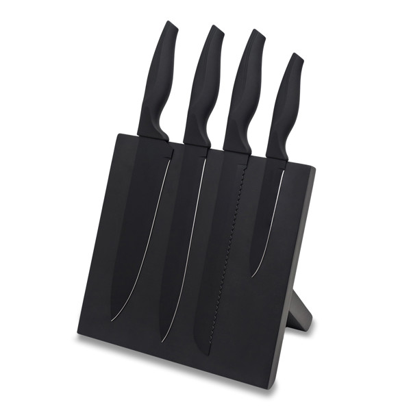 Akita set of knives on a magnetic block - Black
