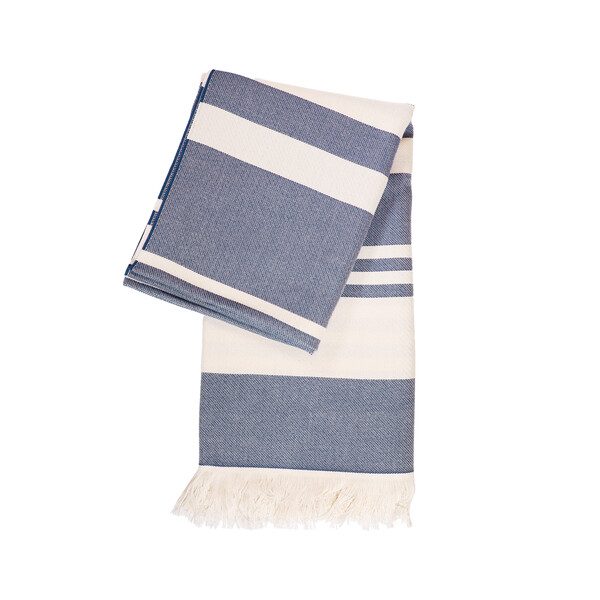 Fouta coton biologique 190g AXELINE - bleu