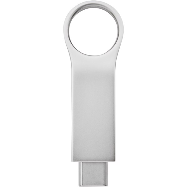 Grande clé USB 3.0 type C ronde - Argent / 64GB