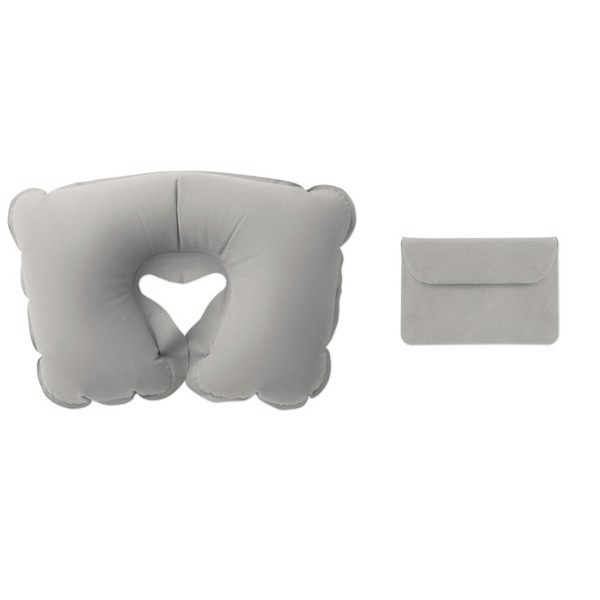 Inflatable pillow in pouch Travelconfort - Grey