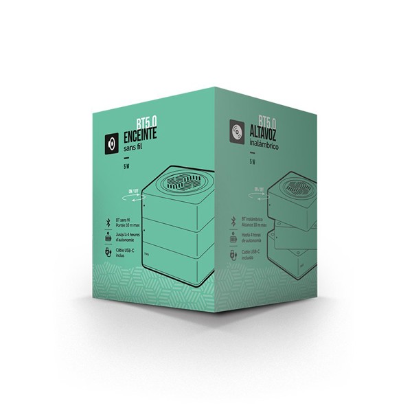 ENCEINTE CUBE HAUT-PARLEUR BT5.0 SANS FIL