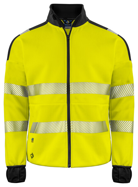 6109 Sweatshirt Full Zip Yellow/black XXL