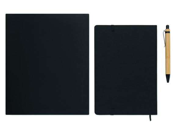 Carnet A5 RPET et stylo Notemix - Noir