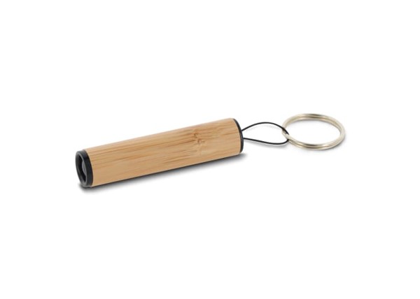 Flashlight keychain bamboo