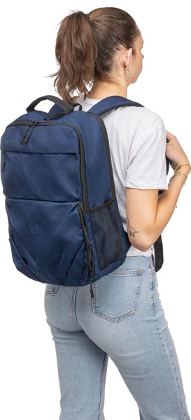 rPET (300D) polyester Ocean Bound Rugzak Tova - zwart