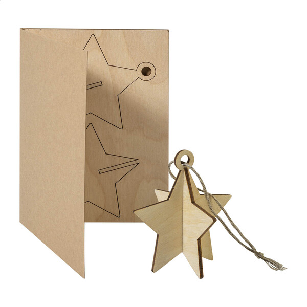 Carte de Noël FestiCard Kraft, étoile - Naturelle