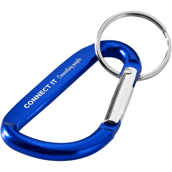 Porte-clés mousqueton Timor en aluminium recyclé RCS - Bleu royal
