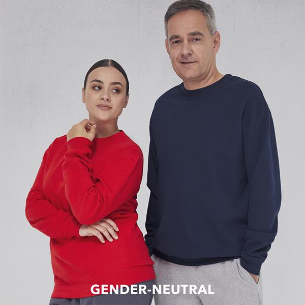 Sweatshirt B&C Id.222 Crew 50/50 - Branco / M