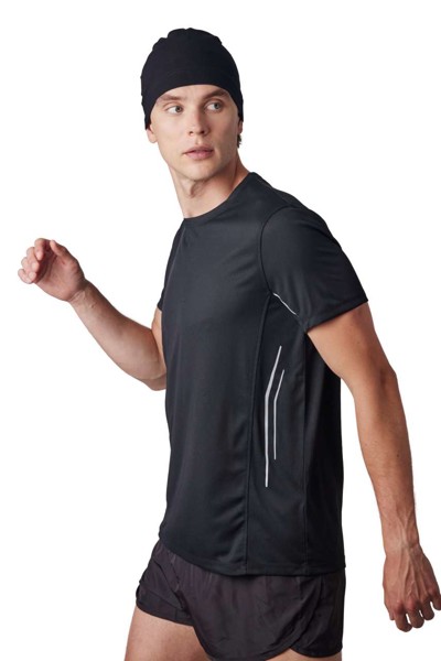 Sporty Fitted Beanie - Black