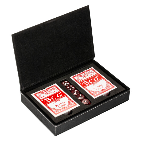 Kit de cartes à jouer avec boîte SALAMINA - noir