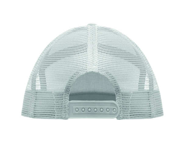 7 panel flat visor cap Bead - White
