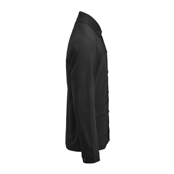 Patch pocket overshirt Black L