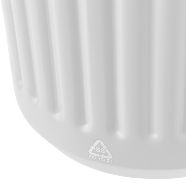 Recycled stainless steel travel mug (400 ml) Chiara - White