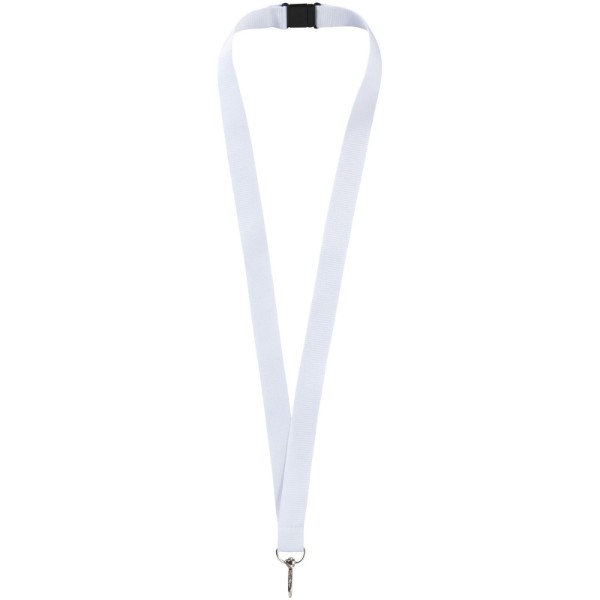 Lago lanyard with break-away closure - White