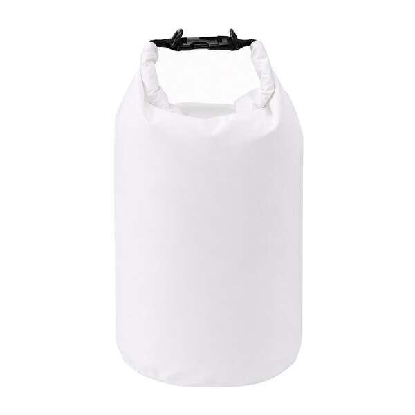 3.5L recycled polyester (rPET) dry bag with your 360° design - Black shoulderstrap